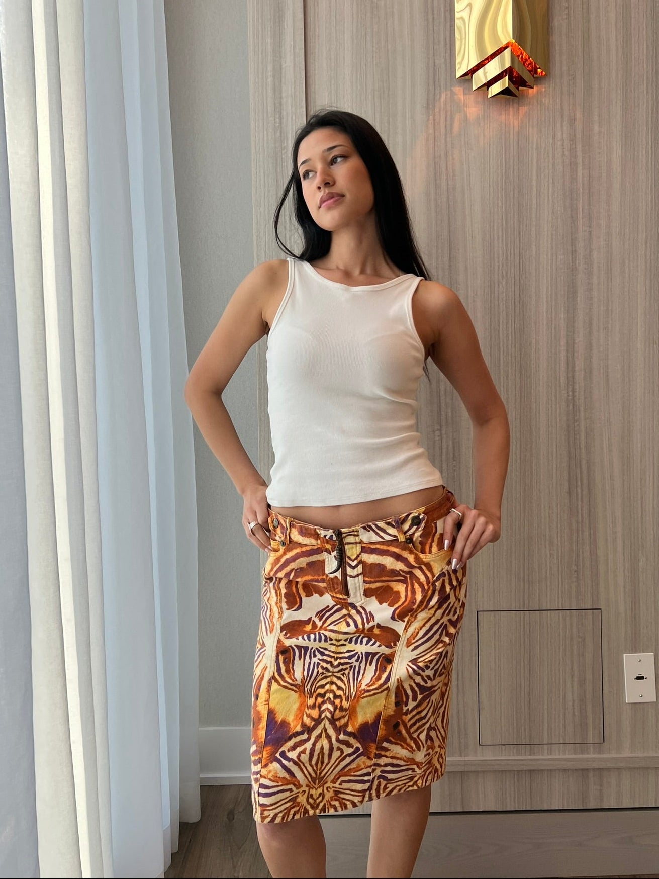 Just Cavalli Animal Print Skirt