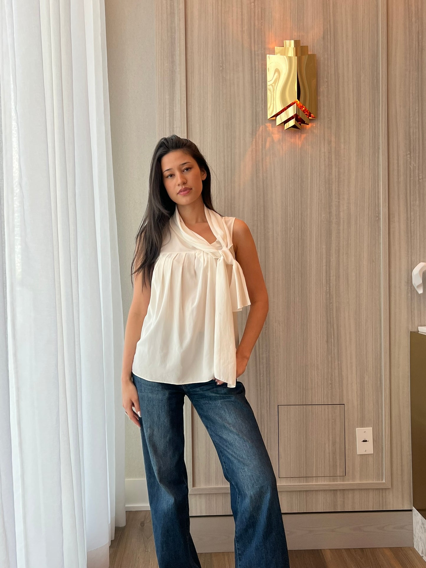 Max Mara Front Tie Blouse