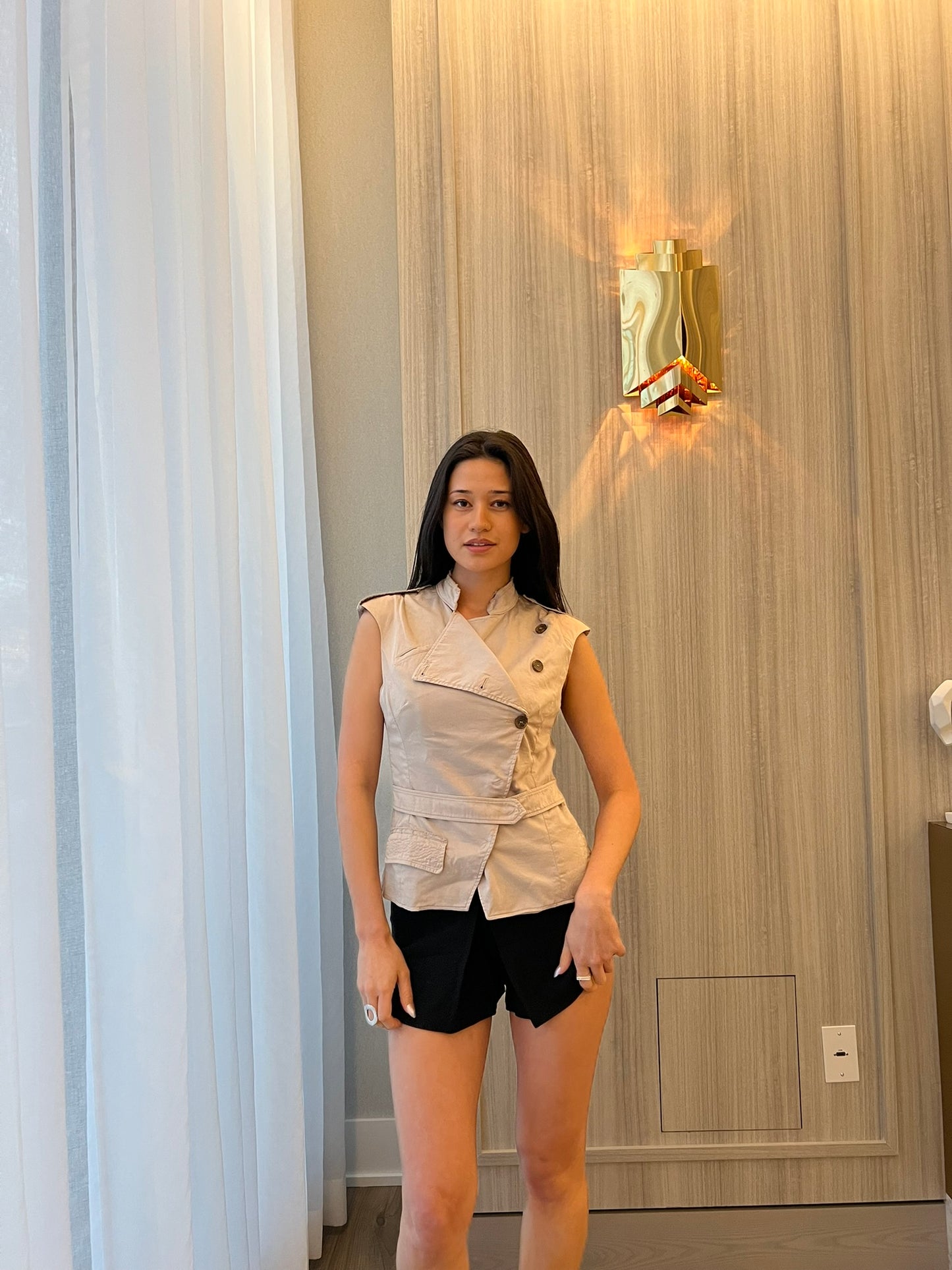 Cargo button blouse