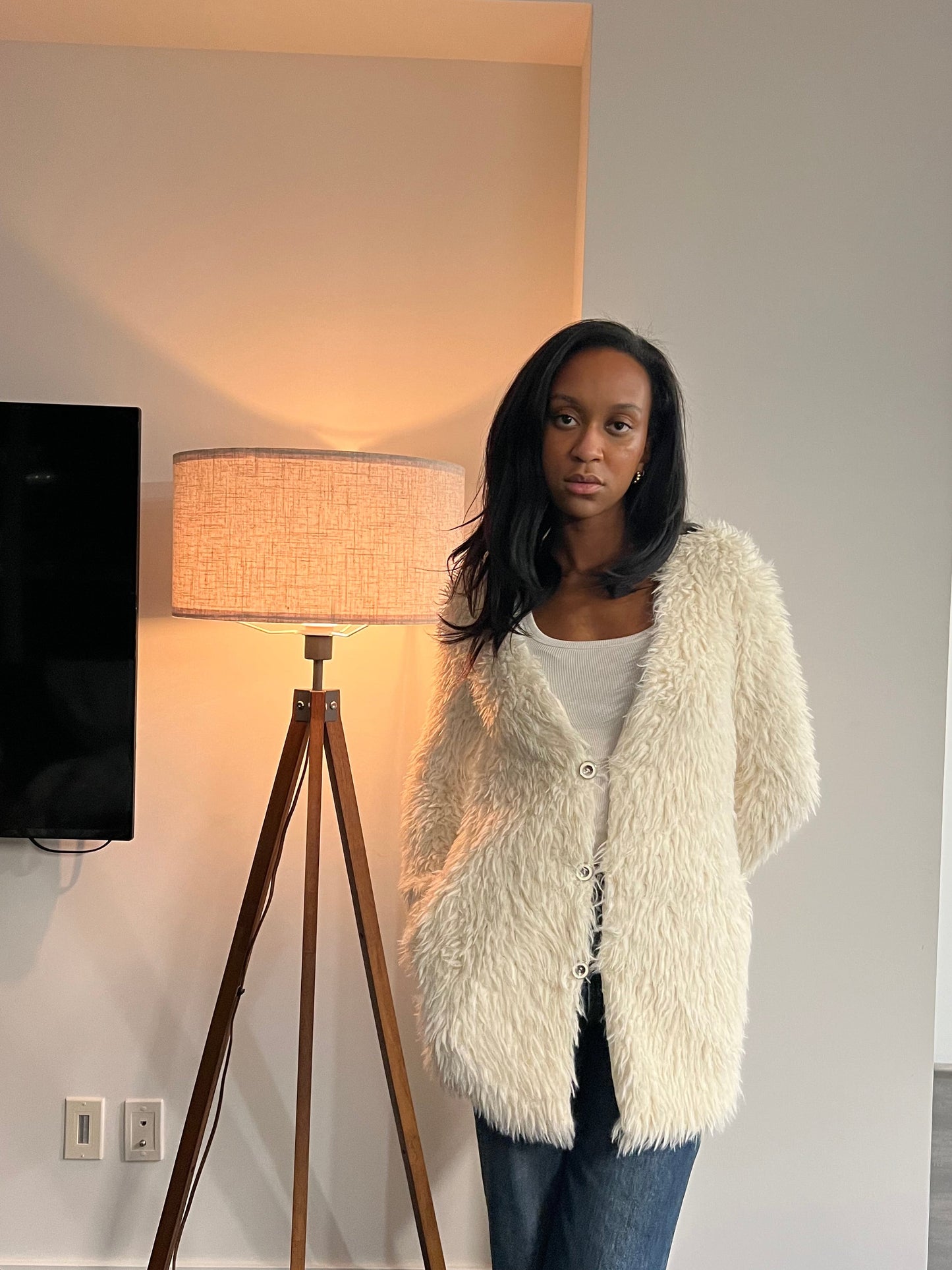 Frosted furry sweater