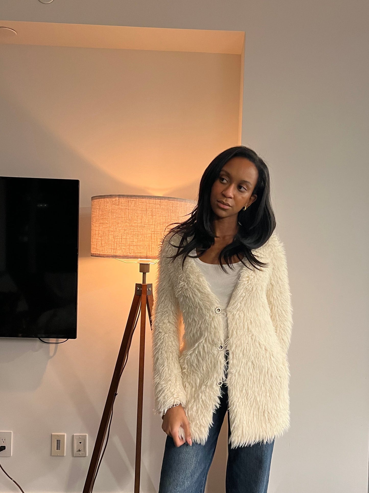 Frosted furry sweater